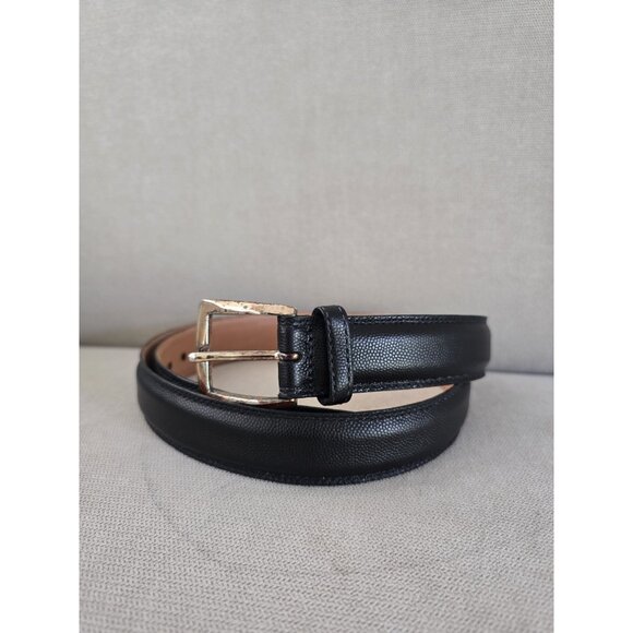 Martin Dingman Black Lizard Reptile Calfskin Italian Leather 01735 Mens Belt 38 - Picture 1 of 7